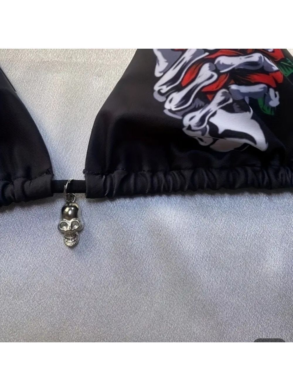 Skeleton Flower Print Bikini Set Women - Picture 3 of 7